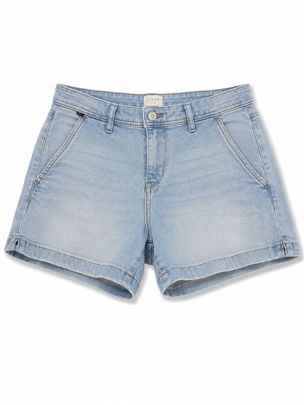 Light Blue High-Rise Denim Shorts